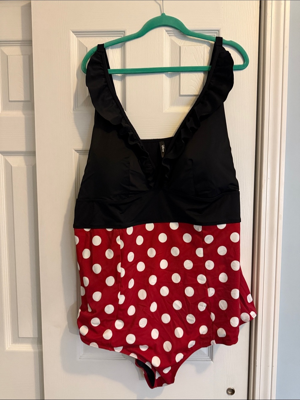 Disney Torrid Black & Red Polka Dot One-Piece Swimsuit 5x Minnie Mouse